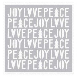My Favorite Things Peace, Love, and Joy Stencil
