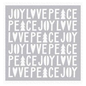 My Favorite Things Peace, Love, and Joy Stencil