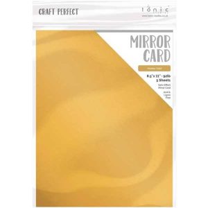 Tonic Studios Craft Perfect Mirror Card - Satin Honey Gold class=