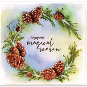 Penny Black Conifer Wreath class=