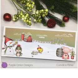 Purple Onion Designs Biana & Neve (Snowman with Winter Bird)