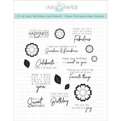 Ink To Paper It's A Sign: Birthday Sentiments Stamp Set