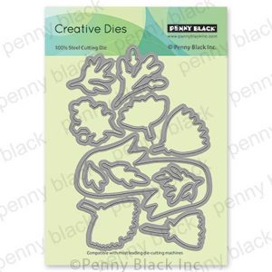 Penny Black Banner Blooms Cut-out Dies