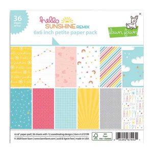 Lawn Fawn Hello Sunshine Remix Petite Paper Pack - 6" x 6"