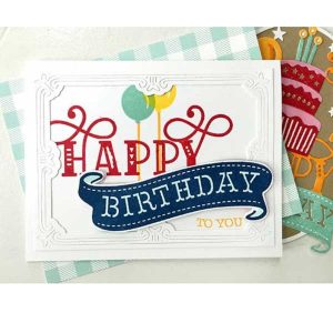 Papertrey Ink Paper Clippings: Happy Birthday Stamp Set class=