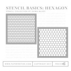 Papertrey Ink Stencil Basics: Hexagon Stencil Collection (set of 2)