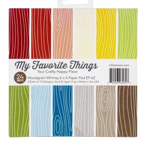 My Favorite Things Woodgrain Whimsy Paper Pad - 6"x 6"