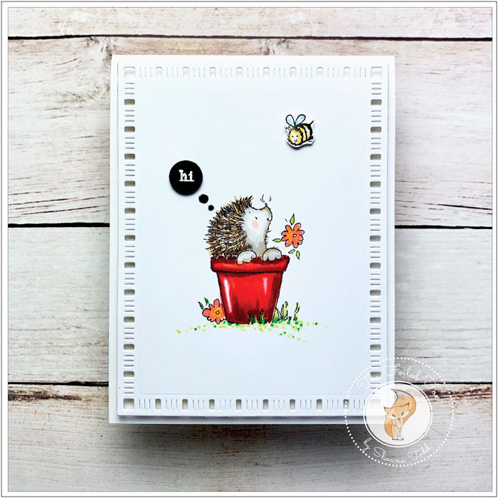 Handmade Penny Black Hedgehog Joy card