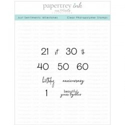 Papertrey Ink Just Sentiments: Milestones Stamp