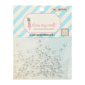 Dress My Craft Clear Water Droplets 1