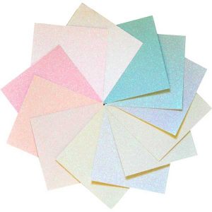Memory Box Glitter Paper Pad 6"X6" - Delicate Pastel class=