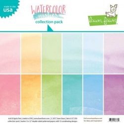 Lawn Fawn Watercolor Wishes Rainbow Collection Pack - 12" x 12"