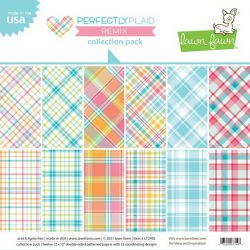 Lawn Fawn Perfectly Plaid Remix, Double-Sided Collection Pack 12"X12"