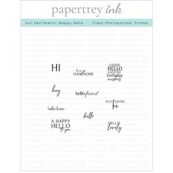 Papertrey Ink Just Sentiments: Happy Hello Stamp
