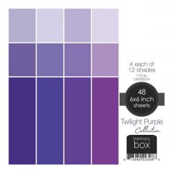 Memory Box 110lb Solid Cardstock 6″X6″– Twilight Purple