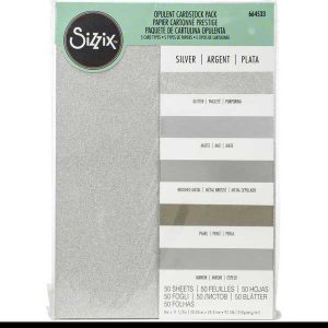 Sizzix Opulent Cardstock Pack – Silver
