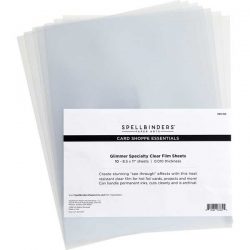 Spellbinders Glimmer Specialty Clear Film Sheets - 10 pack