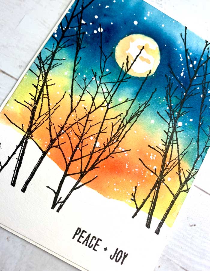 DIY Cards with Brusho Crystals and Watercolor Paint