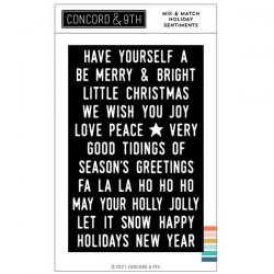 Concord & 9th Mix & Match Holiday Sentiments Stamp Set