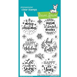 Lawn Fawn Magic Holiday Messages Stamp