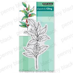 Penny Black Holly Berry Branch Slapstick/Cling Stamp