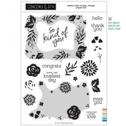 Concord & 9th Triple Step Floral Frame Stamp Set