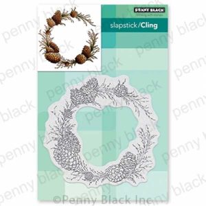 Penny Black Conifer Wreath Stamp