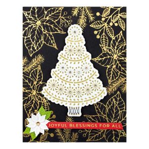 Spellbinders Holiday Florals Background Glimmer Hot Foil Plate class=