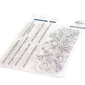 Pinkfresh Studio Charming Floral Border Stamp