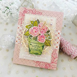 Papertrey Ink Thank You Florals Stamp class=
