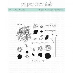 Papertrey Ink Thank You Florals Stamp