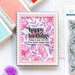 Pinkfresh Studio Delicate Floral Print Stamp
