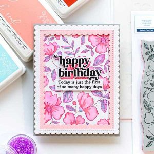Pinkfresh Studio Delicate Floral Print Stamp class=