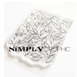 Simply Graphic Intertwining Foliage Background Stamp