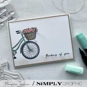 Simply Graphic Velo de Printemps (Spring Bike) Stamp class=