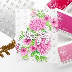 Pinkfresh Studio Floral Grid Coverplate Die
