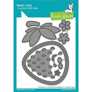 Lawn Fawn Outside In Stitched Strawberry Lawn Cuts