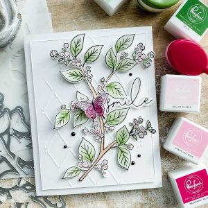 Pinkfresh Studio Botanicals and Butterflies Layering Stencils class=