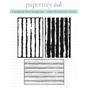 Papertrey Ink Corrugated Metal Background Stamp