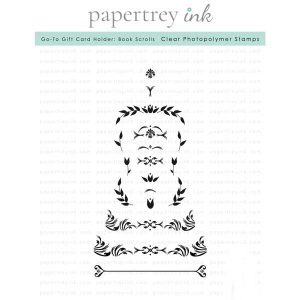 Papertrey Ink Go-To Gift Card Holder: Book Scrolls Stamp