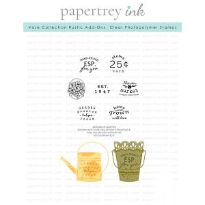 Papertrey Ink Vase Collection Rustic Add-Ons Stamp