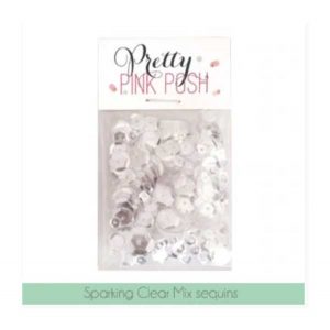 Pretty Pink Posh Sparkling Clear Sequins Mix