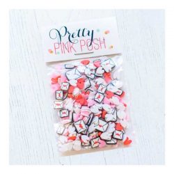 Pretty Pink Posh Love Letter Clay Confetti