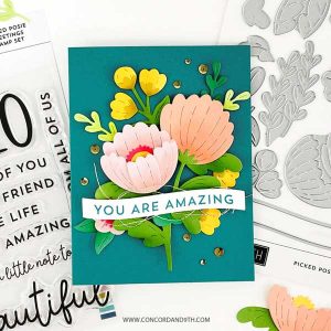 Concord & 9th Picked Posies Greetings Stamp Set class=