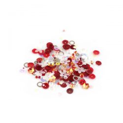 Alexandra Renke Sequin discs 'Limited Edition flowers red'