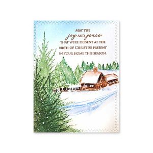 Penny Black Snowy Settlement Stamp class=