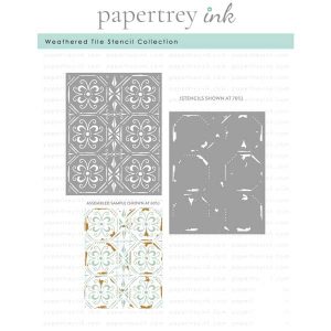 Papertrey Ink Weathered Tile Stencil Collection