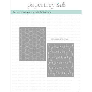 Papertrey Ink Dotted Hexagon Stencil Collection