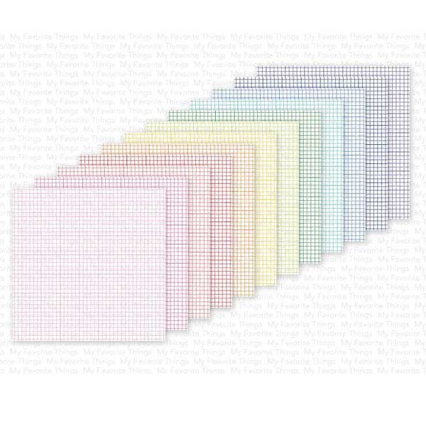 My Favorite Things Rainbow Grid Paper Pad – 6″ x 6″ – The Foiled Fox