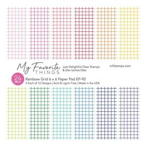 My Favorite Things Rainbow Grid Paper Pad – 6″ x 6″